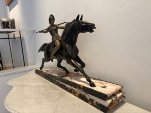 Iconic Art Deco Sculpture Amazon on Horseback