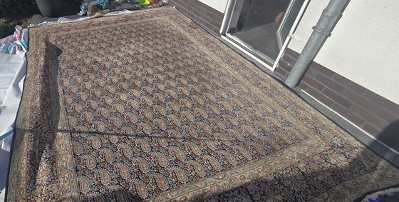 Image 1 of Antiker Kerman Kirman 370x270cm handgeknüpft Premium Qualität Meisterwerk persischer Handwerkskunst  Perserteppich Orientteppich