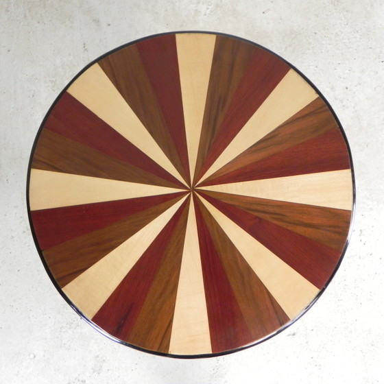 Image 1 of Art Deco Style Table With Different Types of Inlaid Wood