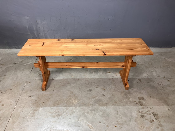 Image 1 of Dining table 2 benches pine Scandinavian Swedish