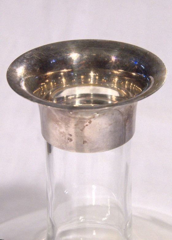 Vintage Christian Dior Glass and Silver-Plated Metal Decanter/Carafe – Glass & Decanter (photo 5 of 7)