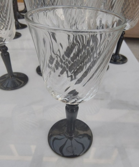 Image 1 of Bicchieri vintage Luminarc Nocturne Swirl