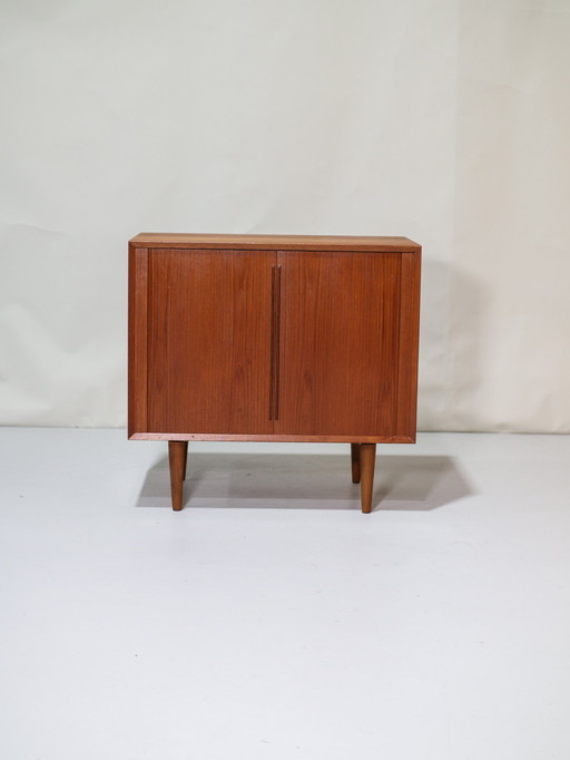 Cabinet With Tambour Doors Ølholm Danish Vintage Teak