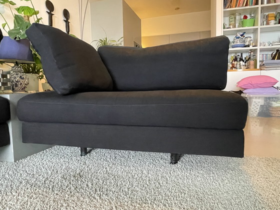 Image 1 of 2 black sofas B&B Italia, model Sity by Antonio Citterio