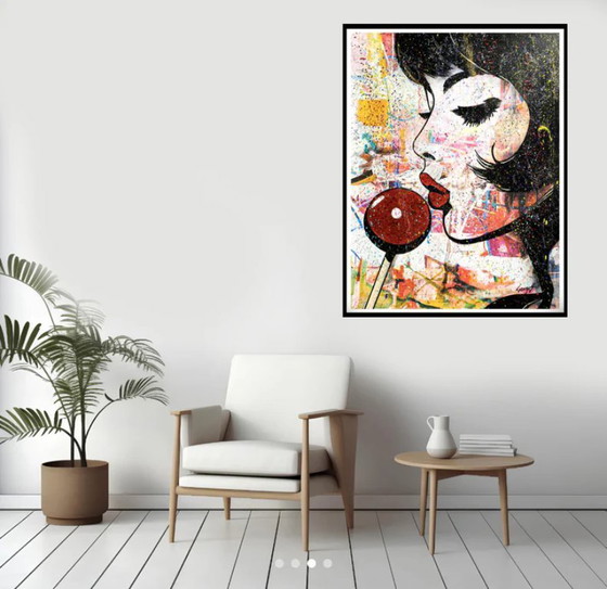 Image 1 of GONGAS - Her Lollipop - Framed artist's lithograph