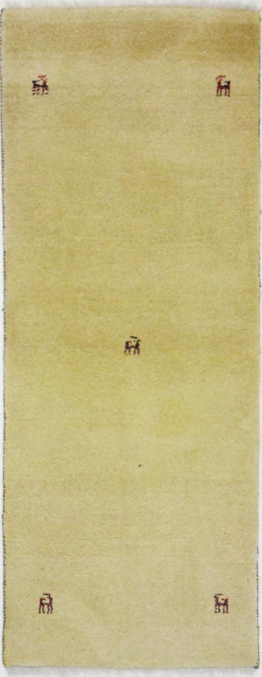 Origineel modern Indo Gabbeh wollen tapijt 197 x 71 cm, uitstekende staat
