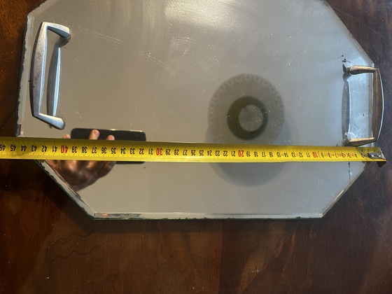 Image 1 of Art Deco Tablett mit abgeschrägtem Spiegel, ca. 1920–1930