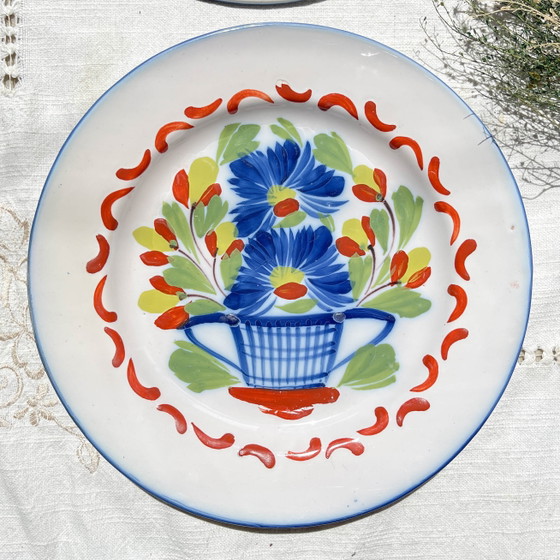 2 St Clement Luneville 19th Century Floral Pattern Plates – Crockery (photo 7 of 11)