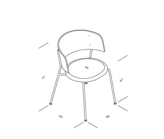 Image 1 of 2x Objekte unserer Tage Wagner gestoffeerde stoel eiken zwart