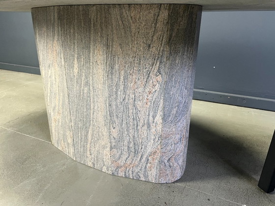 Image 1 of Vintage oval granite dining table, 1970s
