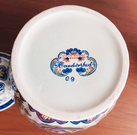 Image 1 of Unieke Kastelenset Vieux Rhodes Boch pauwen en vogels 