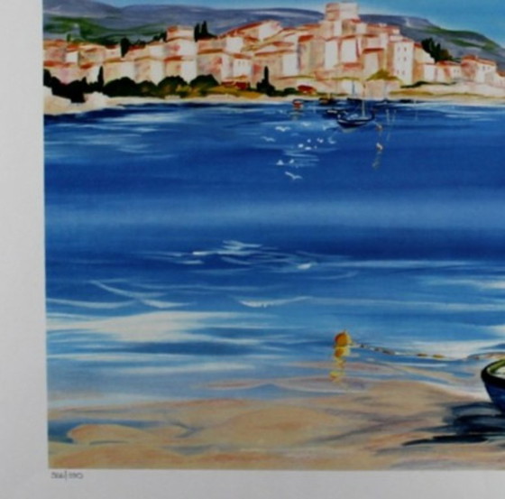 Image 1 of Anne Marie Briante "Le Pêcheur" Lithographie Signée et Numérotée