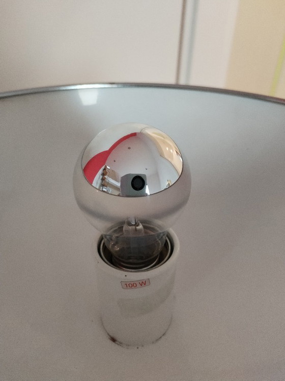 Image 1 of Chromen lamp uit het midden van de 20e eeuw