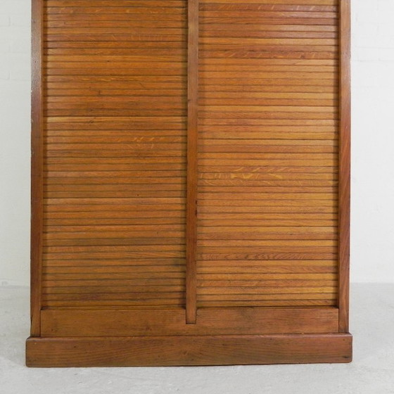 Image 1 of Cassonetto avvolgibile in rovere con 2 ante, altezza 180 cm, anni '50
