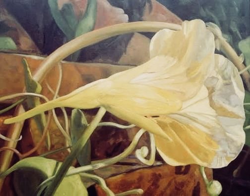 Image 1 of Peinture Smokey vintage de Theo Leijdekkers 136,6 cm x 107 cm