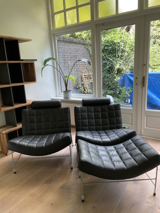 Leolux Volare Sessel mit Fußhocker