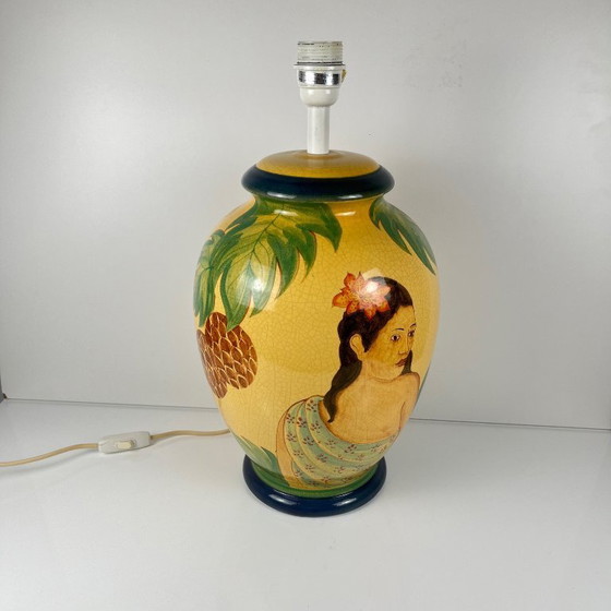 Image 1 of Large ceramic table lamp signed L. Drimmer – 1950s/60s