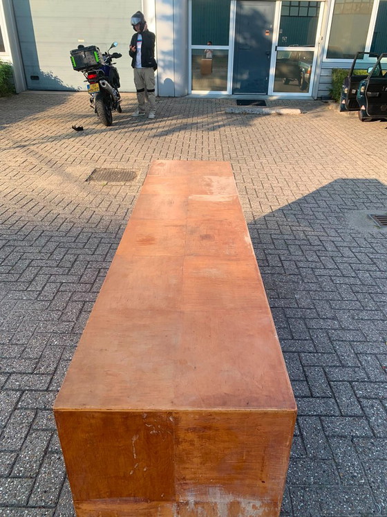 Vintage Houten Dressoir / Sideboard 210 Cm – Karaktervol – Wood (photo 3 of 6)