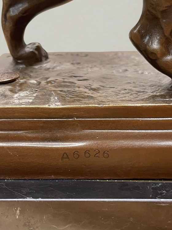 Image 1 of Scultura animale in bronzo – Leone – CH. Valton – Fonderia di Parigi – 5,2 kg