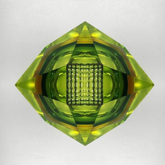 Image 1 of 1960s Astonishing Green Ashtray or Vide Poche By Flavio Poli for Seguso