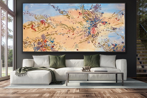Peinture abstraite de fleurs
