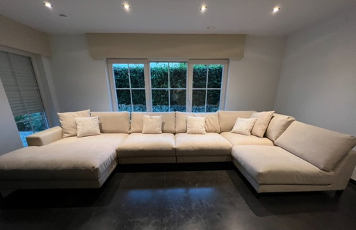 Corner sofa (U-shape) with lounge - Gero