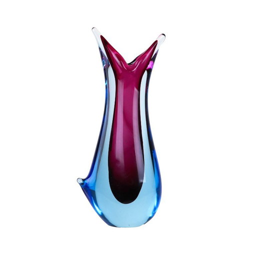Vase en verre de Murano, design italien, années 1960, fabriqué en Italie
