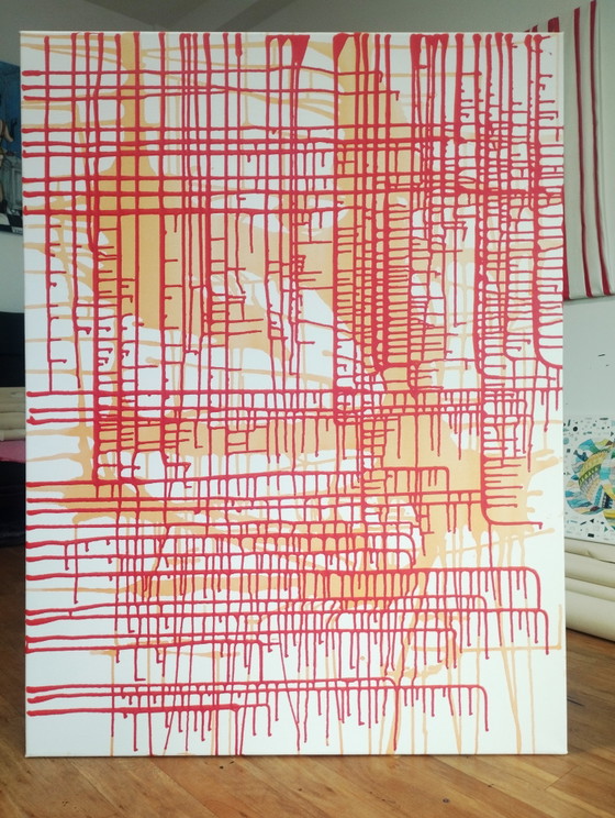 Image 1 of Natia Antadze Abstract Composition Red