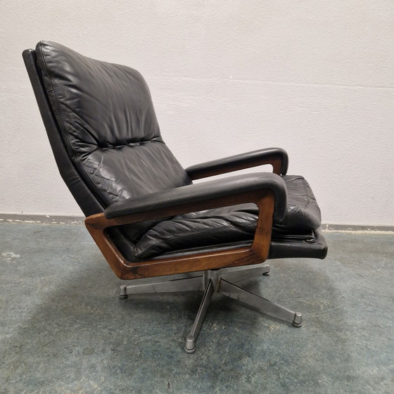 Image 1 of Strassle Vintage leather armchair swivel chair swivel chair