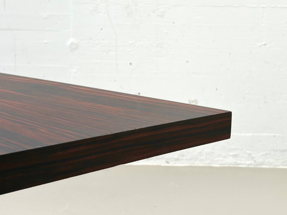 Image 1 of Bijzettafel met palissanderfineer en chromen frame, jaren 70