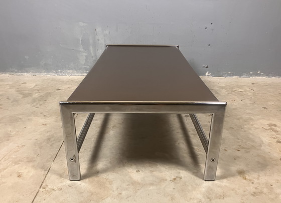 Image 1 of Tavolino da caffè vintage cromato marrone