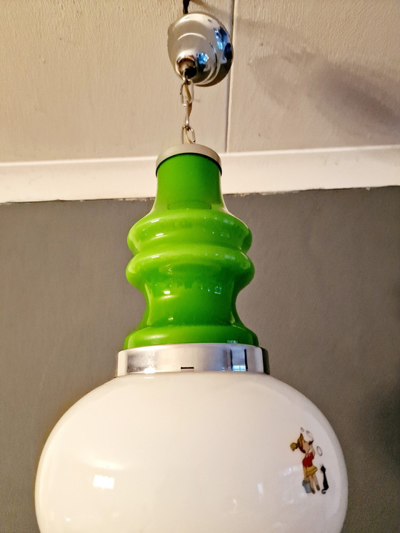 Image 1 of lampada a sospensione vintage XL stile Mazzega per bambini