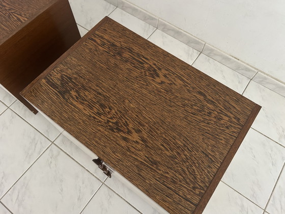 Image 1 of Set vintage nachtkastjes wenge hout