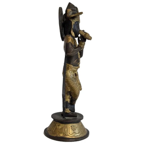 Antique bronze Krishna statue with flute, India, 19th century – Sculpture (photo 4 of 11)