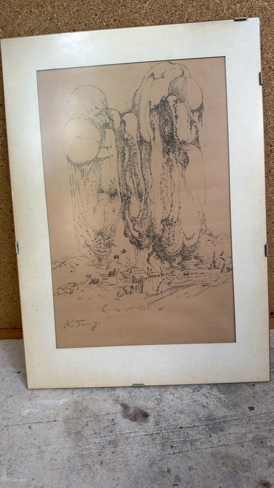 Kristians Tonny Zeichnung – Gemälde & Zeichnungen, Papier (photo 2 of 5)