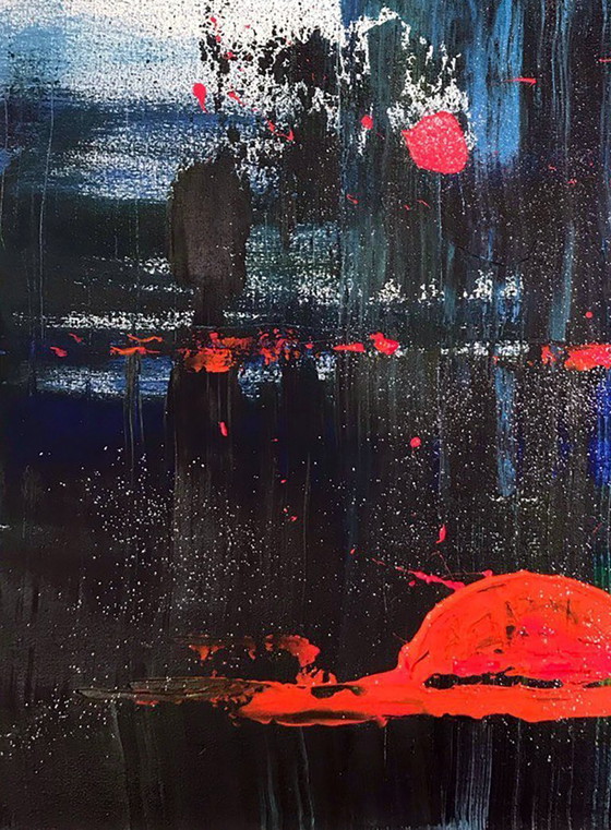 Image 1 of Original Acrylic Painting Abstract Expressionism Magic Night