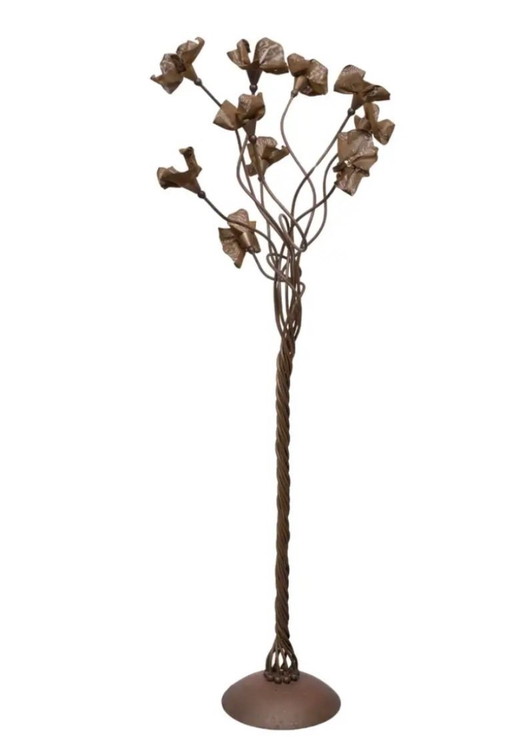 Lampada Magic Bronze Tree, Italia, anni '70 con 10 fiori