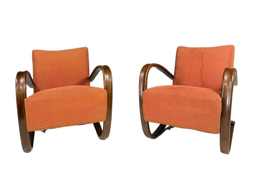 Paire de chaises longues H269 par Jindřich Halabala, Tchécoslovaquie, années 1930