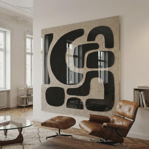 XXL Ausführung - Exclusive Wabi Sabi Abstrakt Vintage auf 5 mm Acrylglas 150x150 cm – giclee prints, Plexiglass