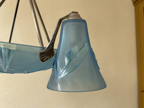 Image 1 of Lampe pendante Art Deco 1930 Degué French