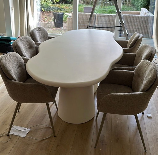 Bio-Tisch, weiß, 220 cm, „Jessie“