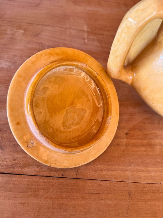 Image 1 of Service à café ocre signé G. Platon Vallauris