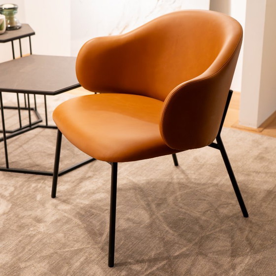 Sillones Calligaris Holly Lounge | Juego de 2, Cuero, Naranja (foto 4 de 5)