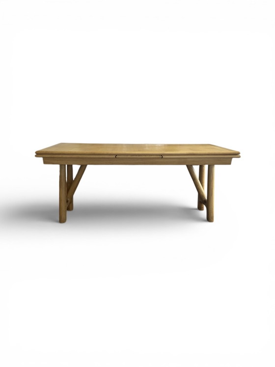 Image 1 of Uitschuifbare eiken tafel van Guillerme & Chambron, uitgegeven door Votre Maison