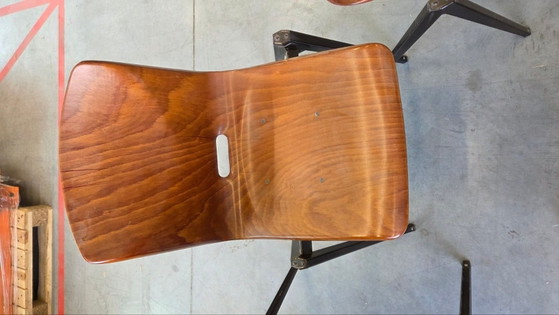 Sedie vintage THUR OP SEAT, Sedie da camera, Ferro, Legno, Multicolore (foto 6 di 11)