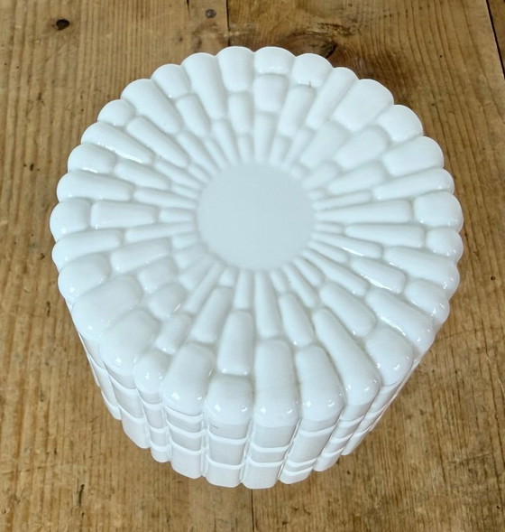 Lampadario vintage in porcellana bianca, anni '70 – Plafoniere, Glass, Ceramic (photo 5 of 11)