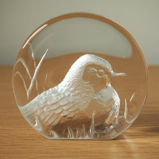 1970S Royal Krona Bird Paperweight Or Glass Decor