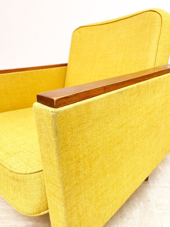 Fauteuil vintage scandinave années 60 – Wood, Textile (photo 4 of 12)