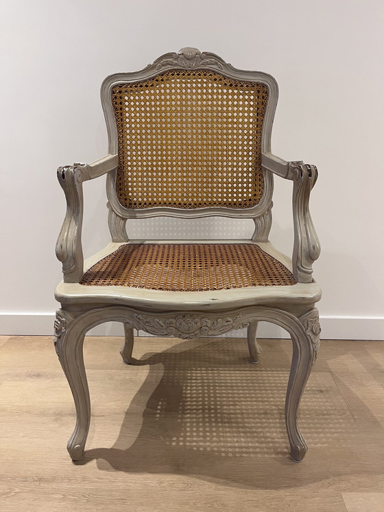 Image 1 of Klassischer Flamant-Sessel mit Rattan – zeitlos und elegant