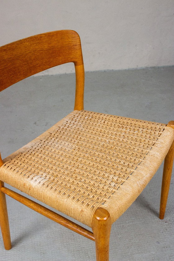 2 Niels Möller Nr. 75 Sedia Rovere Vintage Mid Century Danese – Niels Otto Møller, Sedie da pranzo, Wood (photo 10 of 15)